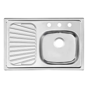 Fregadero de empotrar 80x52 escurridor izquierdo Tramontina