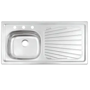 Fregadero de empotrar 100x52 escurridor derecho Tramontina