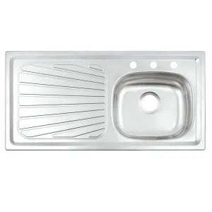 Fregadero de empotrar 100 x 52 escurridor izquierdo Tramontina