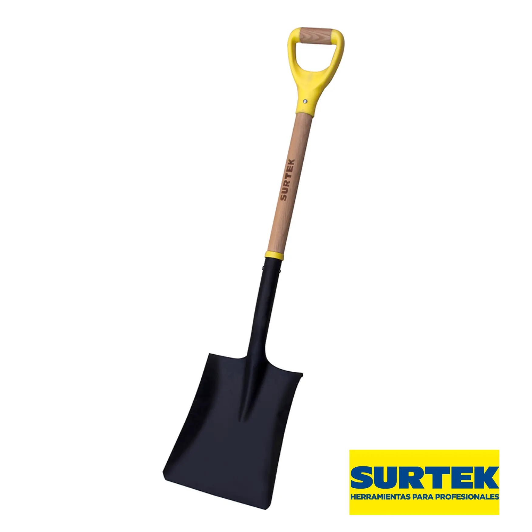 Pala cuadrada con mango de madera y puño contractor 30" 130601 Surtek