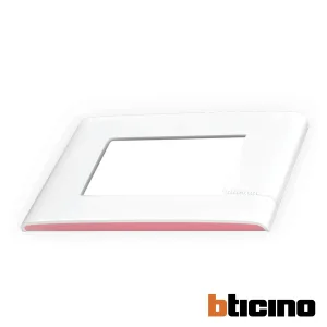 Placa blanca/flamingo 3 módulos Modus Pro Bticino