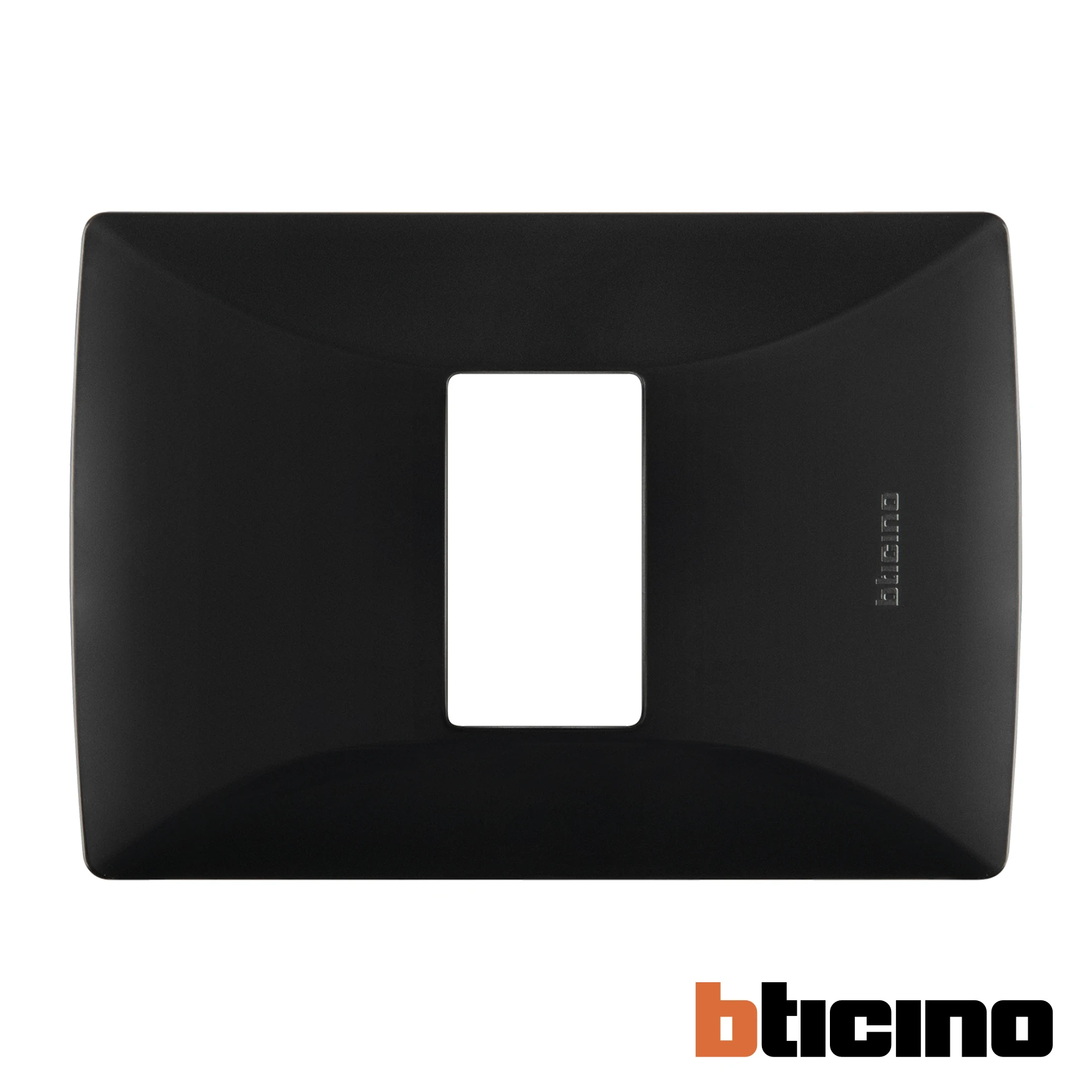 Placa negro mate de 1 módulo Quinziño MX Bticino
