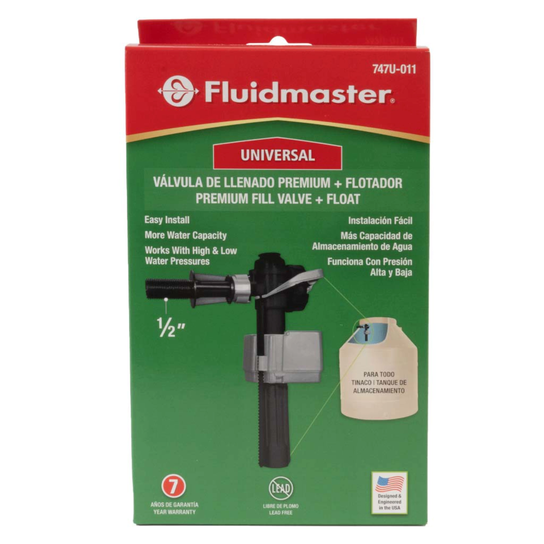 Válvula de llenado para tinaco o cisterna Fluidmaster Válvula de llenado para tinaco o cisterna Fluidmaster