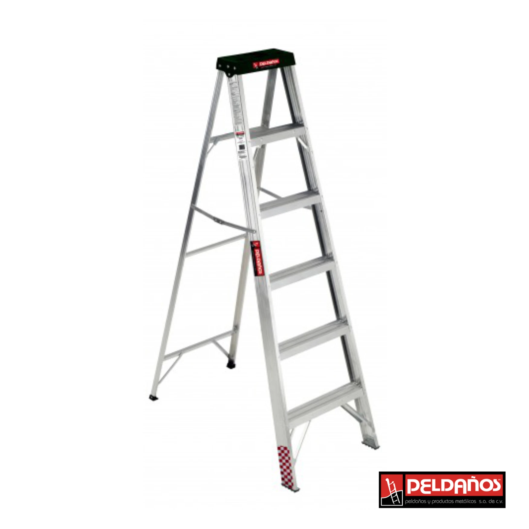 Escalera de aluminio tipo tijera de 5 escalones 706719 Peldaños