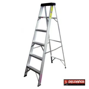 Escalera de aluminio tipo tijera de 5 escalones 706788 Peldaños