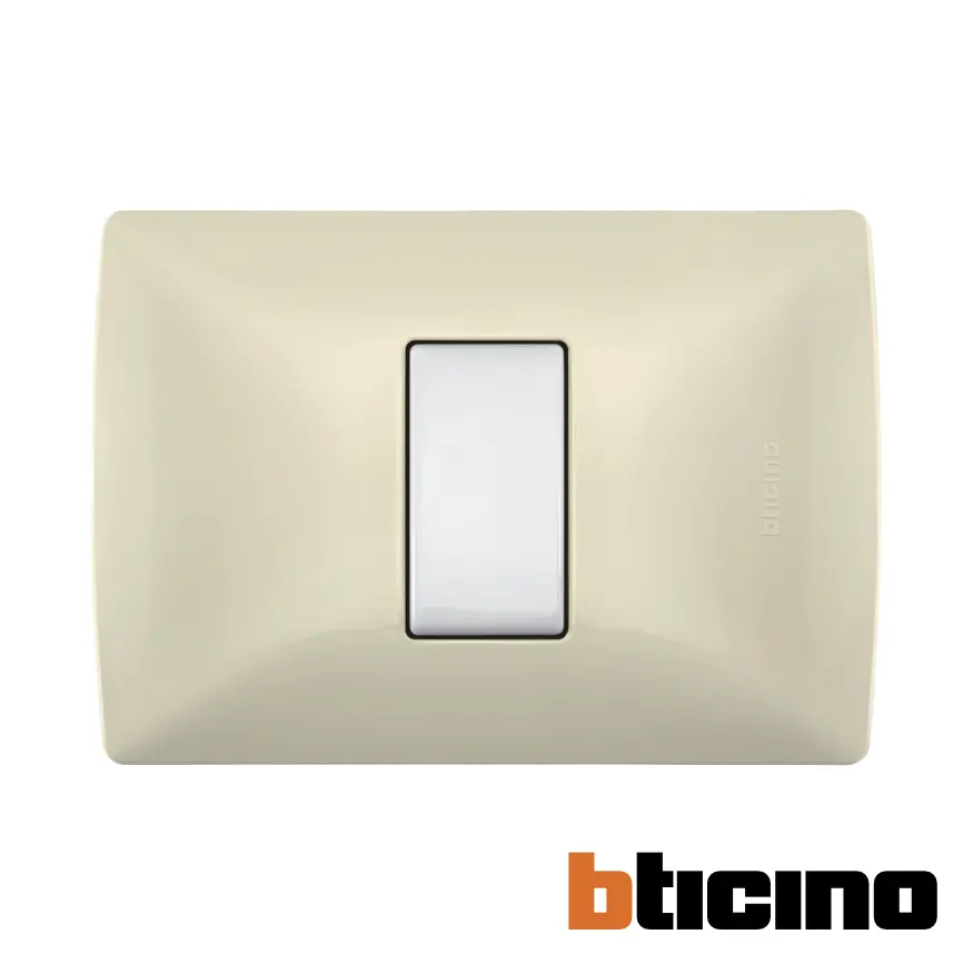Placa marfil 1 módulo Quinziño MX QZ4803M1MA Bticino Placa marfil 1 módulo Quinziño MX QZ4803M1MA Bticino