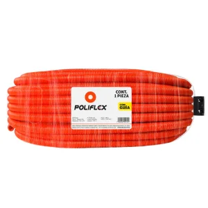 Poliflex naranja de 1/2" con guía rollo de 100 metros