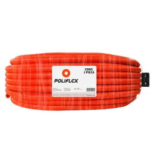 Poliflex naranja de 1/2" sin guía rollo de 100 metros
