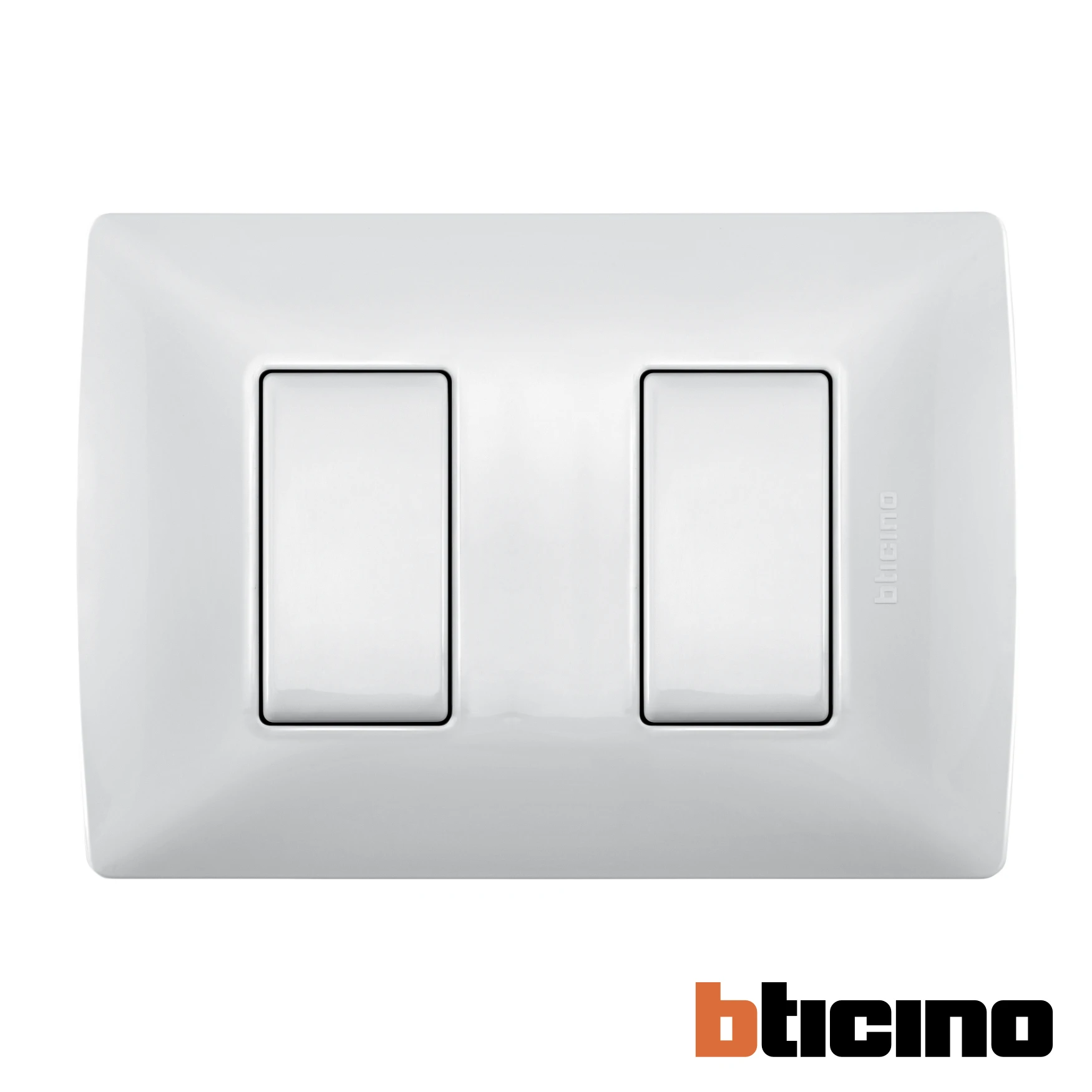 Placa blanco Mérida de 2 módulos Quinziño MX Bticino Placa blanco Mérida de 2 módulos Quinziño MX Bticino