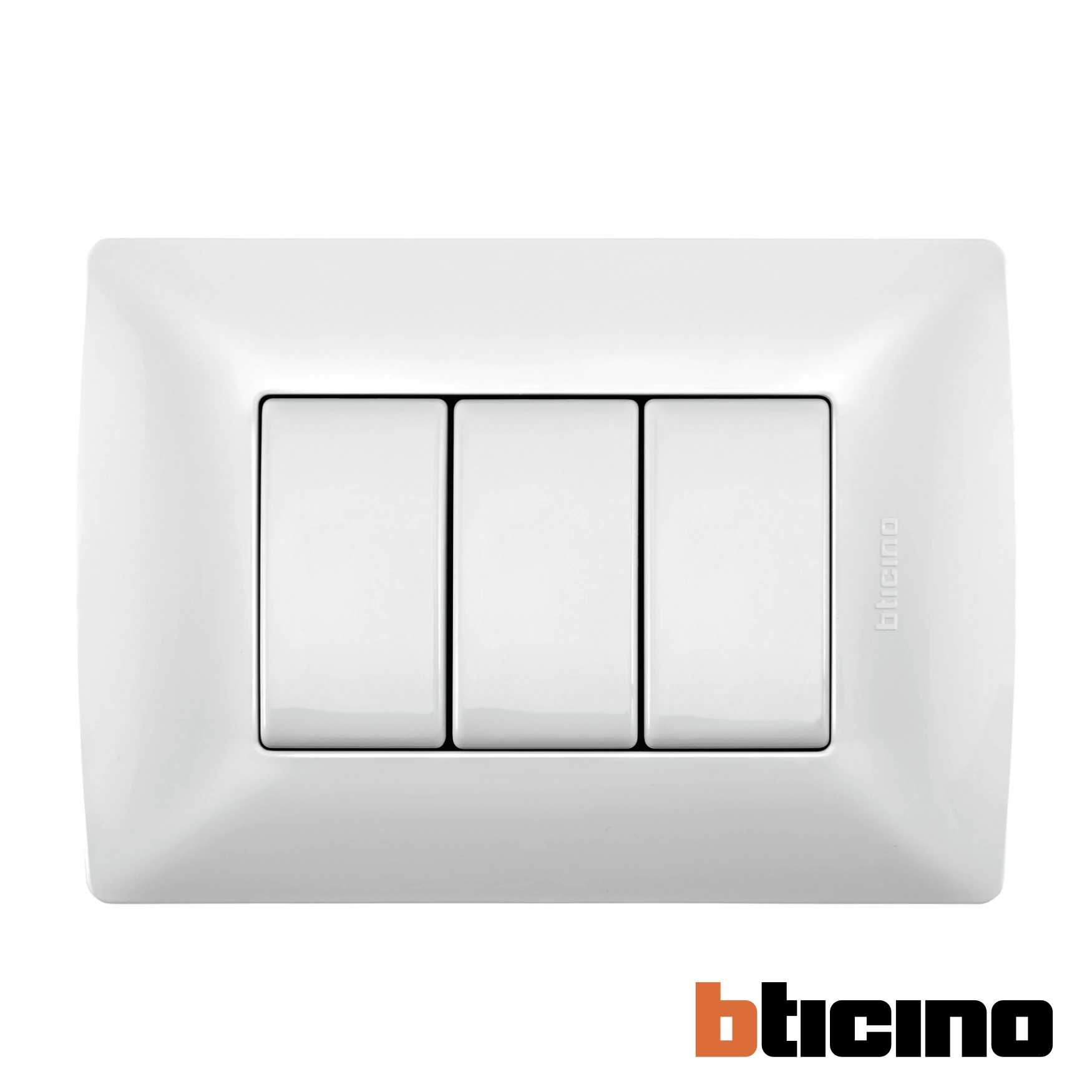 Placa blanco Mérida de 3 módulos Quinziño MX Bticino Placa blanco Mérida de 3 módulos Quinziño MX Bticino