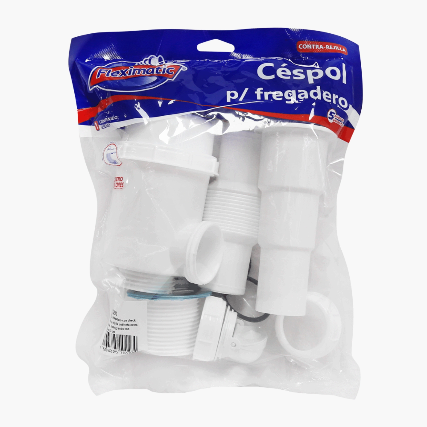 Cespol-para-fregadero-con-check-anti-olores-2290-Fleximatic-Ferreteria-Onofre-Bolsa Céspol para fregadero con check anti-olores 2290 Fleximatic