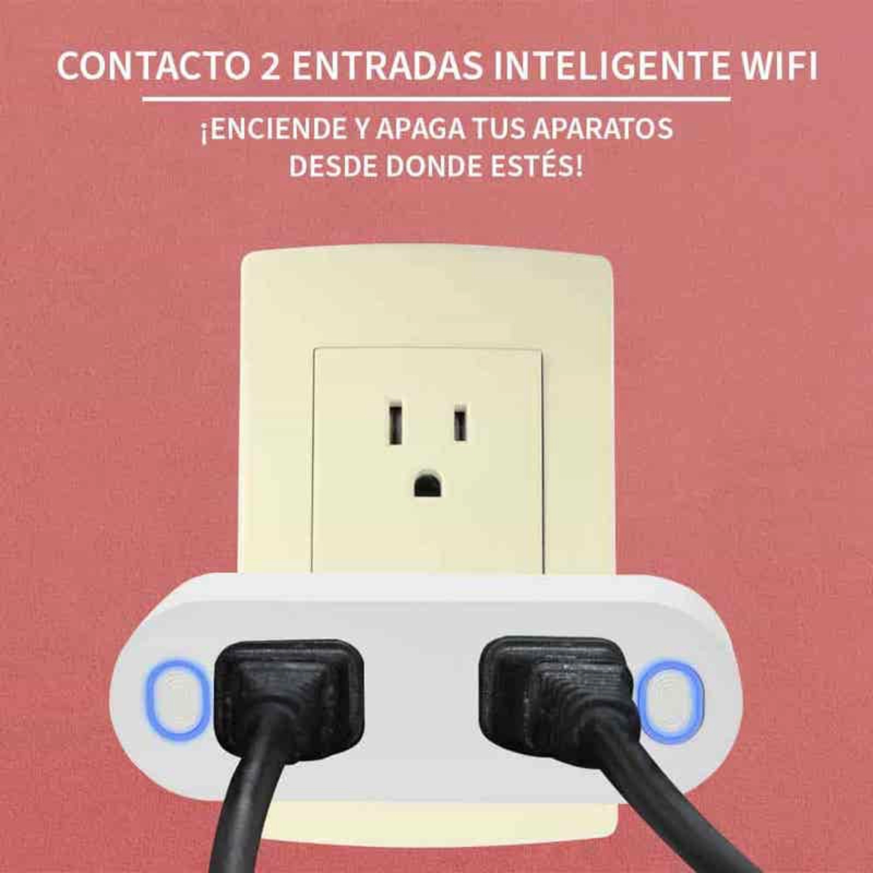 Contacto wifi de 2 entradas inteligente IUSA Contacto wifi de 2 entradas inteligente IUSA