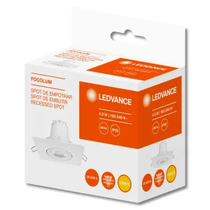 Luminario LED empotrable cuadrado Focolum de 3.3W Ledvance