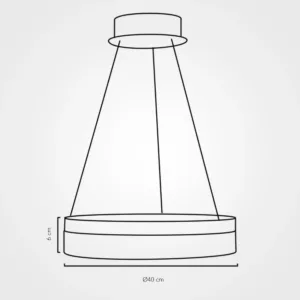 Luminario colgante LED 24W 6000K CL-8012 Maxxi