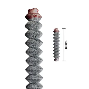 Malla ciclónica galvanizada 1.25 m x 20 m calibre 11 abertura 69 mm Indasa