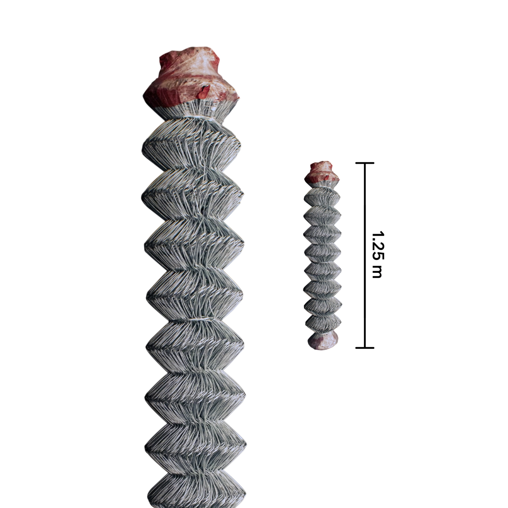 Malla ciclónica galvanizada 1.25 m x 20 m calibre 11 abertura 69 mm Indasa
