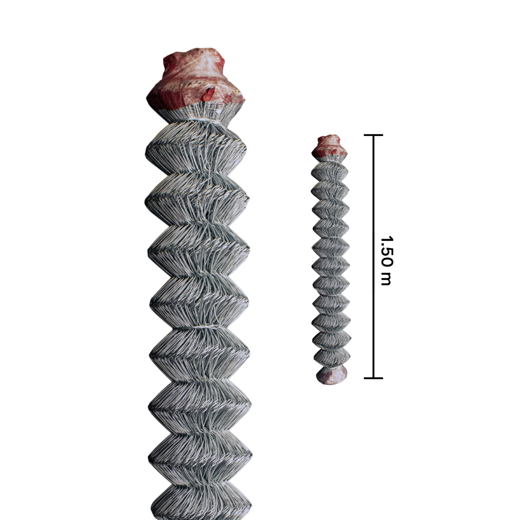 Malla ciclónica galvanizada 1.50 m x 20 m calibre 12.5 abertura 69 mm Indasa
