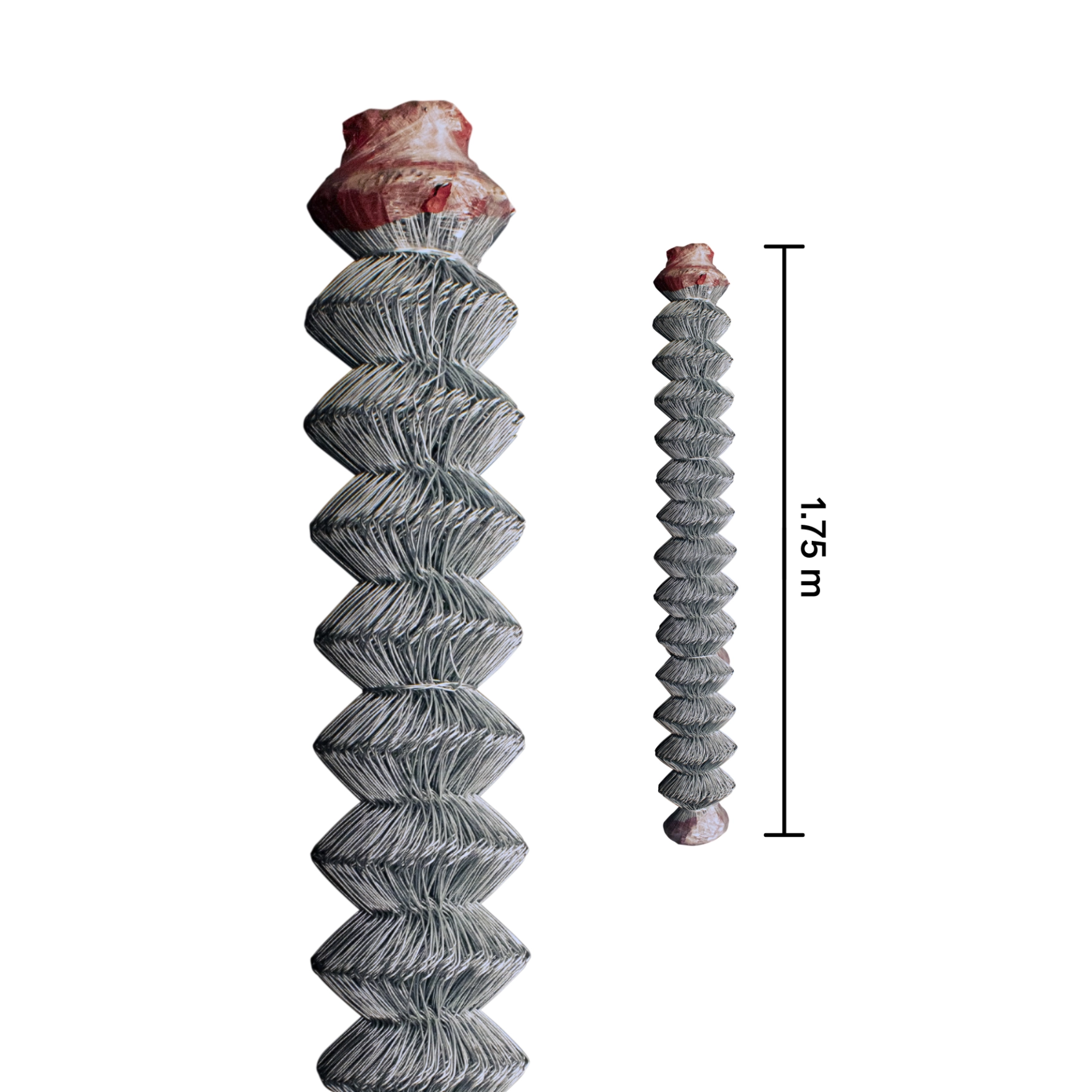 Malla ciclónica galvanizada 1.75 m x 20 m calibre 12.5 abertura 69 mm Indasa