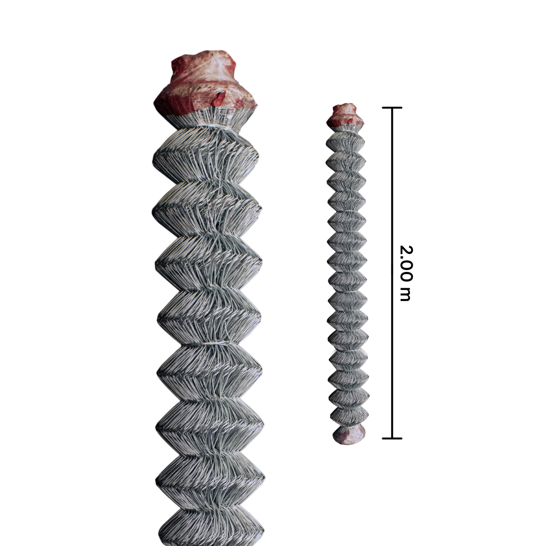 Malla ciclónica galvanizada 2 m x 20 m calibre 11 abertura 69 mm Indasa