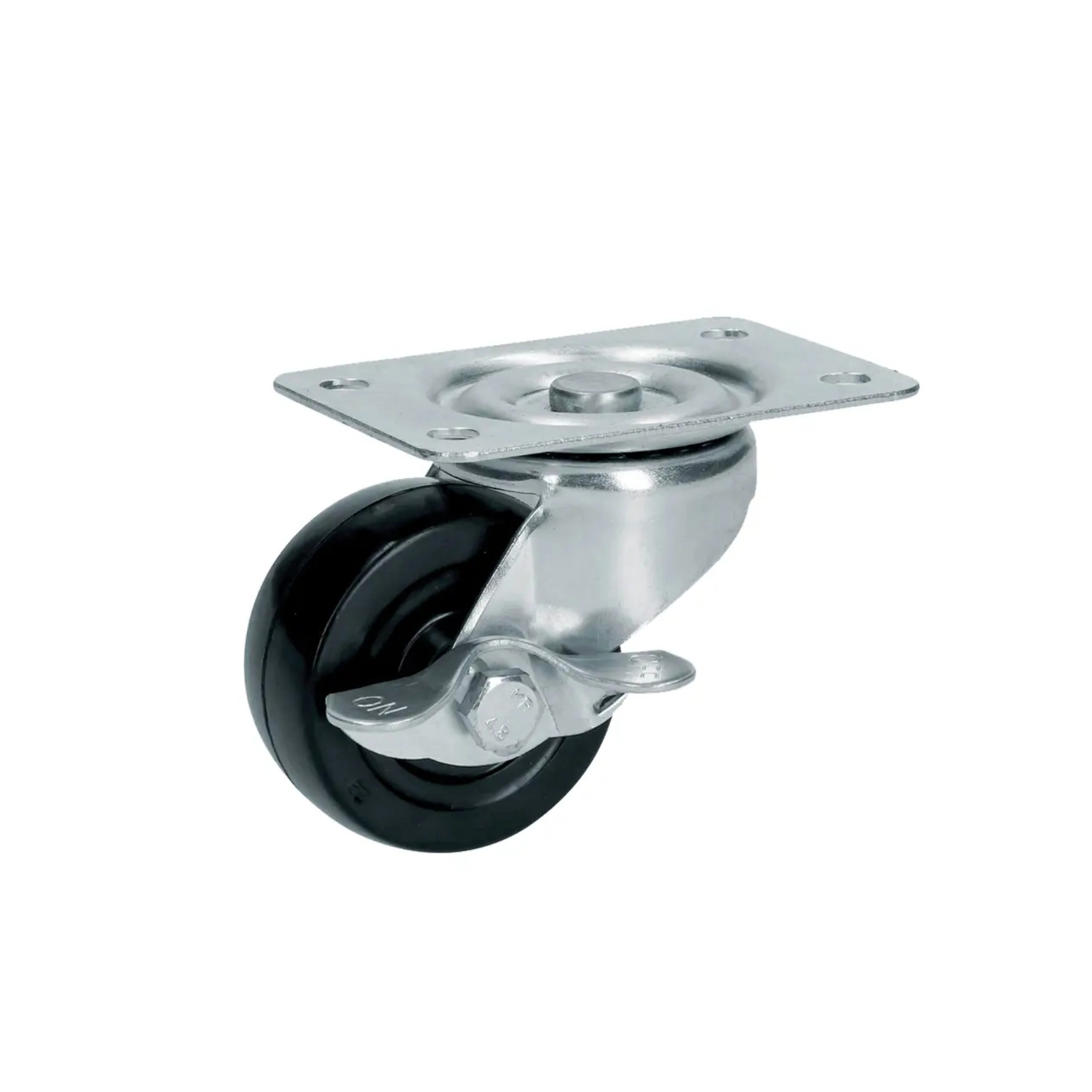 Rodaja de 2-1/2" de hule giratoria con freno RH6B Surtek