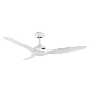 Ventilador de techo Helix 52” blanco con luz LED y control Boomer