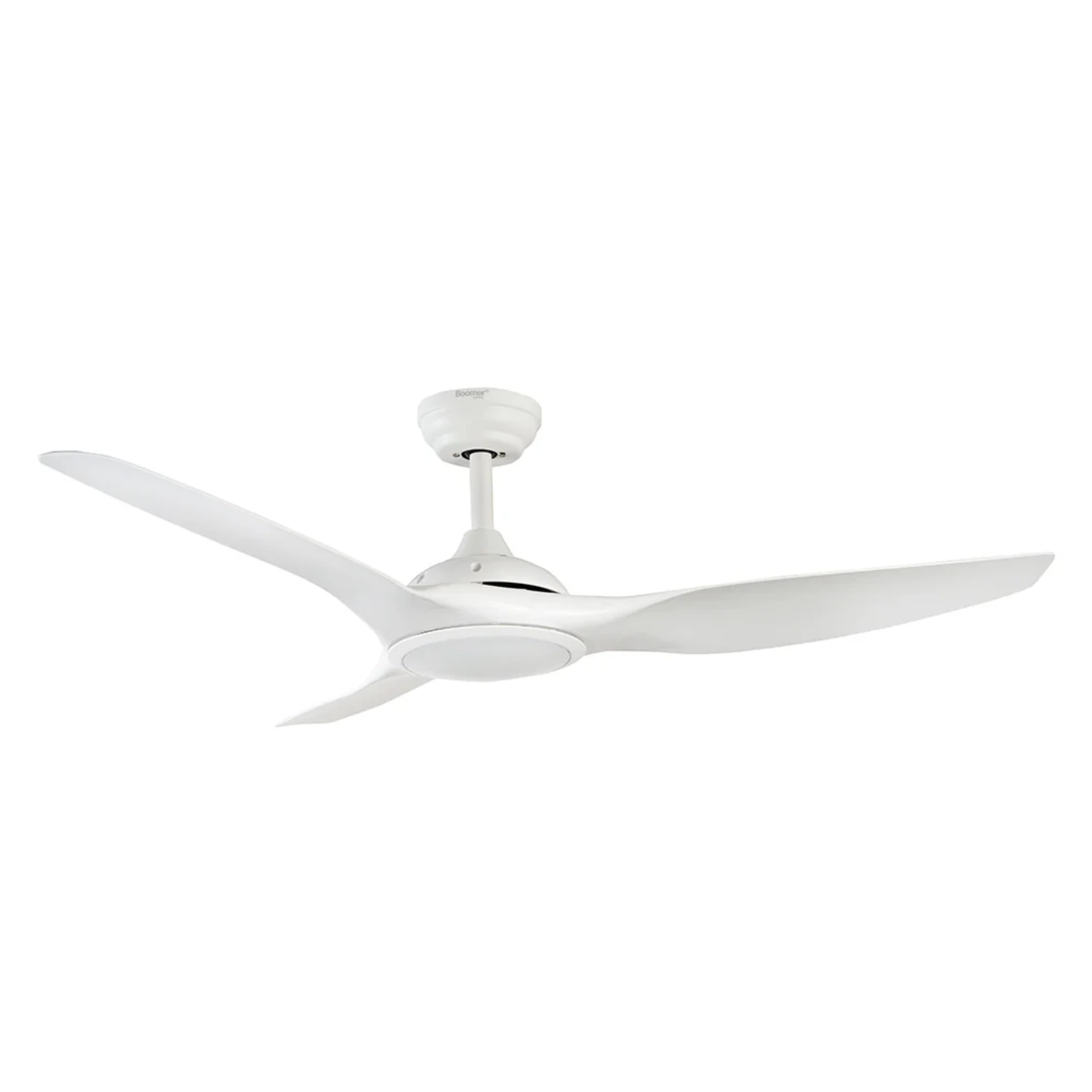Ventilador de techo Helix 52” blanco con luz LED y control Boomer