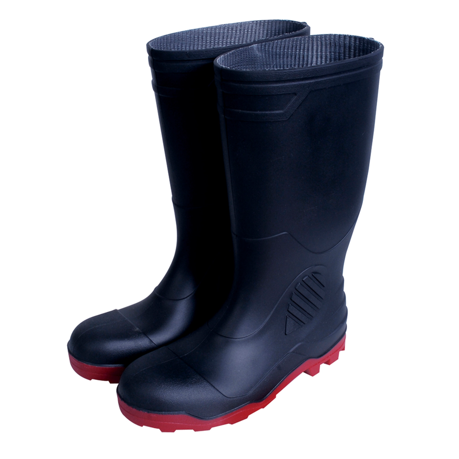 Botas industriales de seguridad 25 cm PVC negro/rojo Surtek 137551