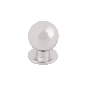 Jaladera tipo botón 18 mm níquel satinado – Modelo 3819