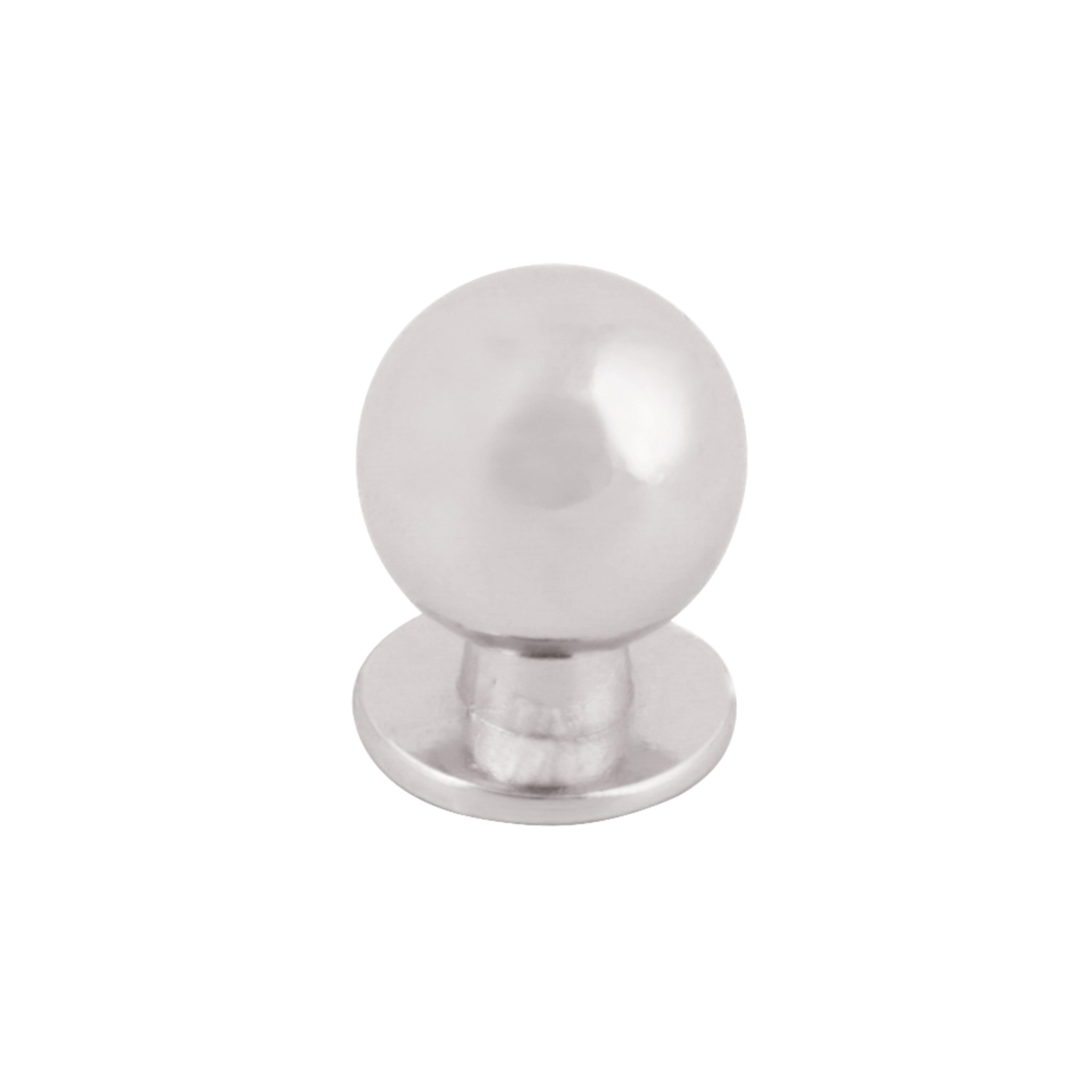 Jaladera tipo botón 18 mm níquel satinado – Modelo 3819