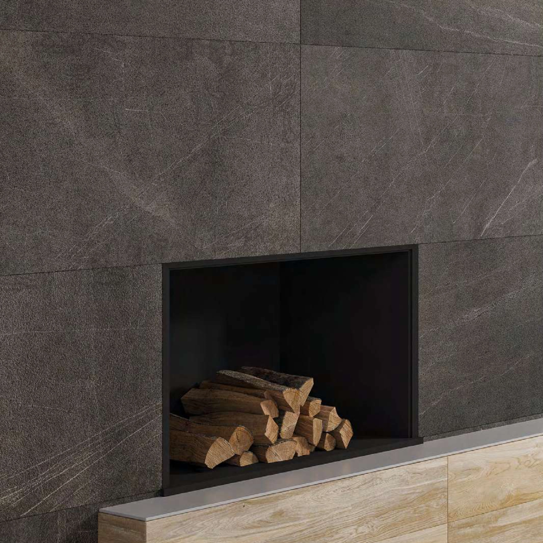 Piso Cerámico Brasil Negro 61x122 cm Vitromex