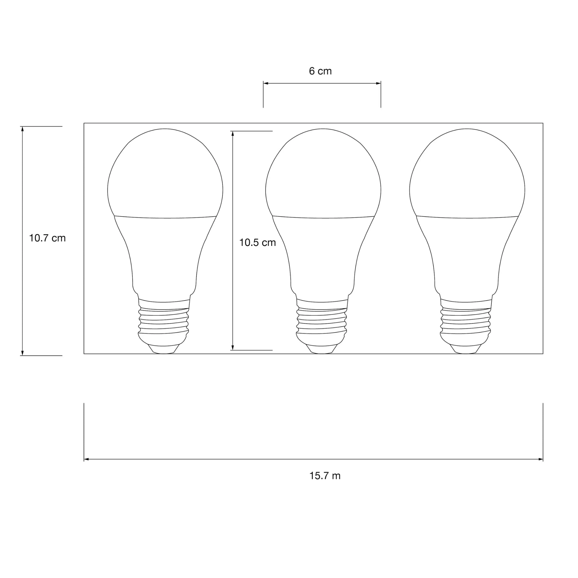 Pack 3 Focos LED Philco 8.5 W luz blanca fría 6500 K Ferretería Onofre 3
