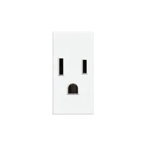 Tomacorriente 2P+T 15 A 127/250 V color blanco 1 módulo – Modus Pro Bticino