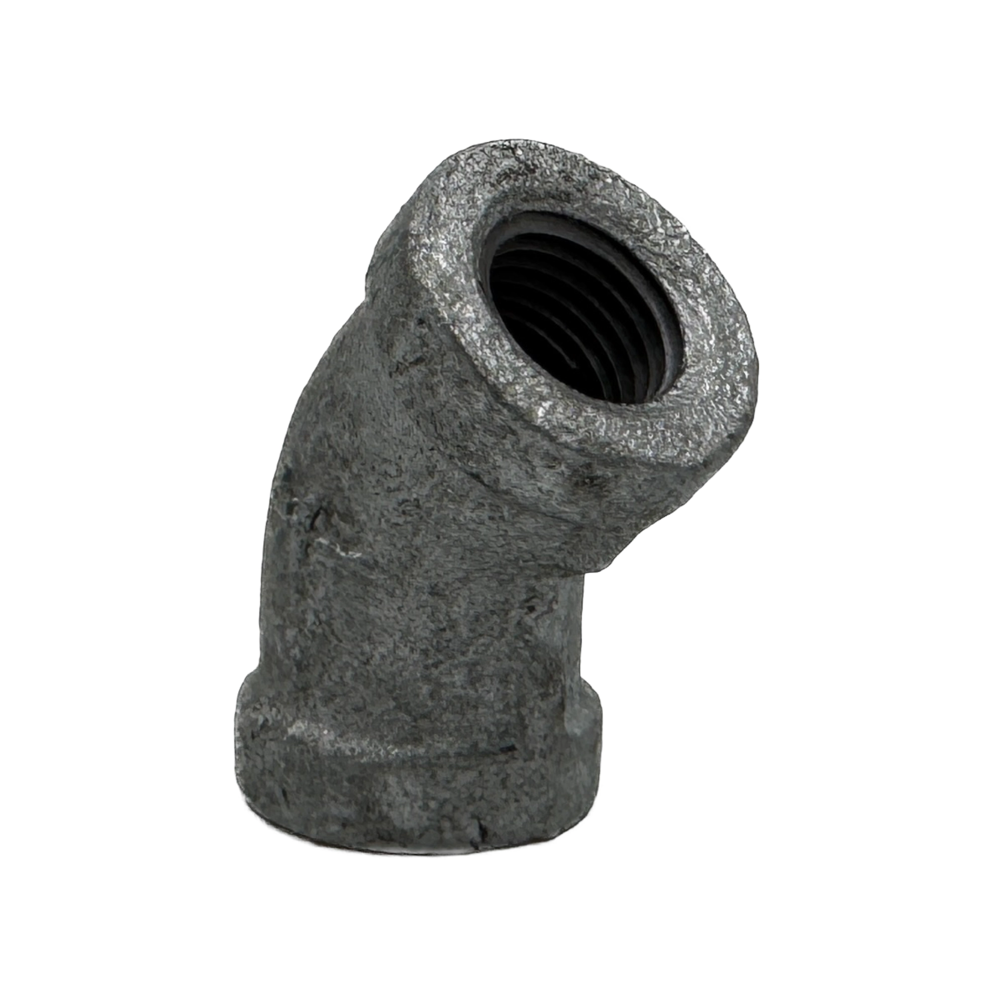 Codo galvanizado 45° x 1/4” roscado hembra-hembra