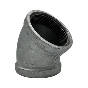 Codo galvanizado 45° x 3” roscado hembra-hembra