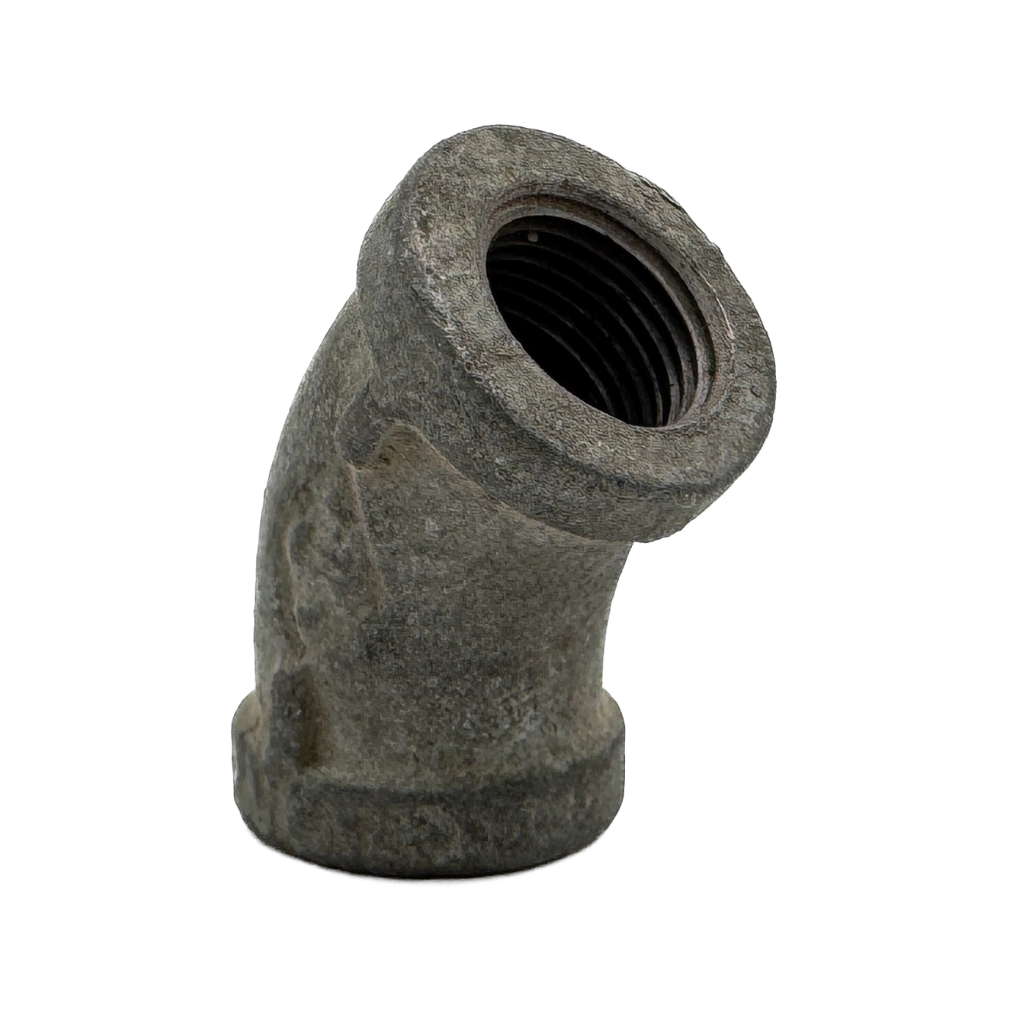 Codo galvanizado 45° x 3/8” roscado hembra-hembra