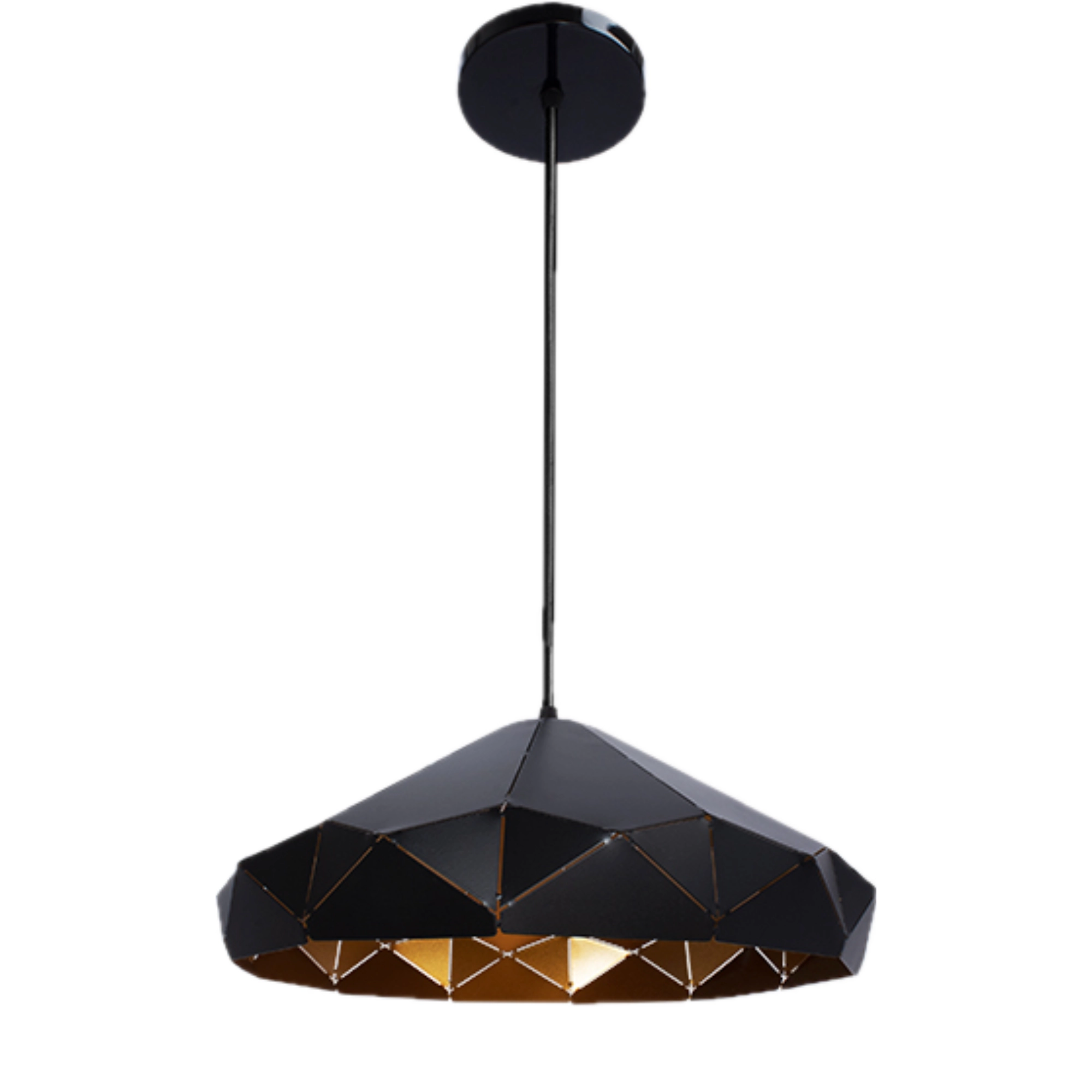 Luminario colgante geométrico metal negro Ø18 cm – MX-CL1816-N Maxxi Ferretería Onofre Luminario colgante geométrico metal negro Ø18 cm – MX-CL1816-N Maxxi