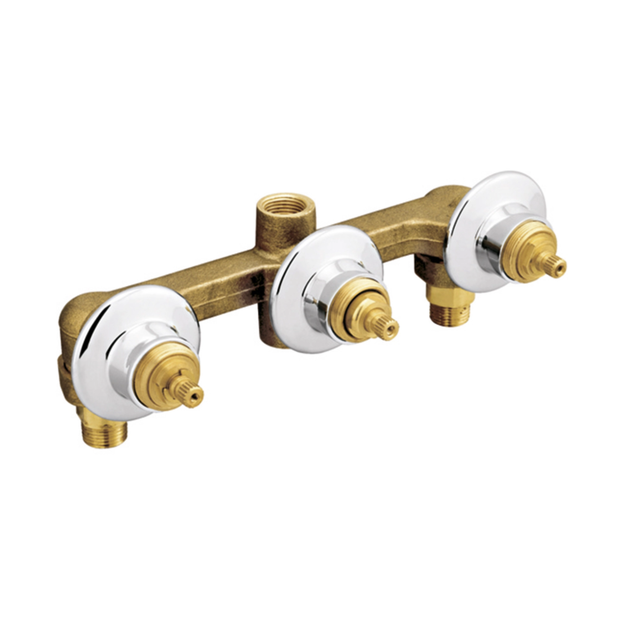 Ensamble triple de empotrar para regadera y tina 1:2 NPT – E-40-II Helvex