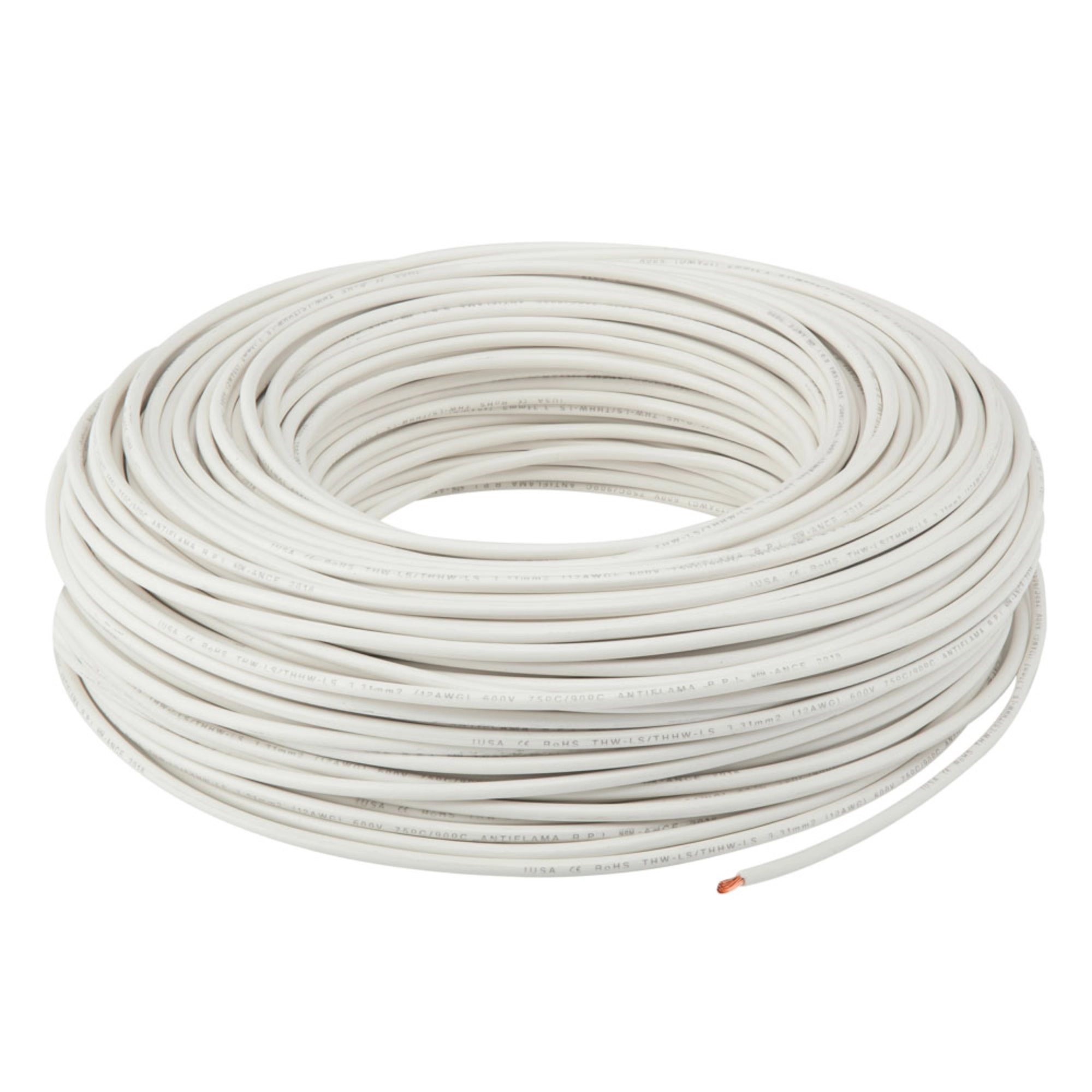 Cable de Cobre THHW-LS 8 AWG Blanco 100 m IUSA 399351