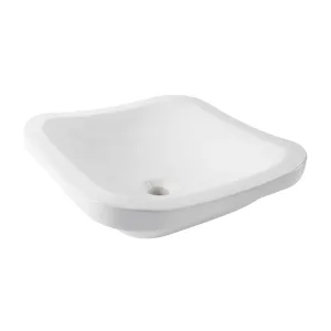 Lavabo de sobreponer sin rebosadero cerámica blanca LV STALA Helvex