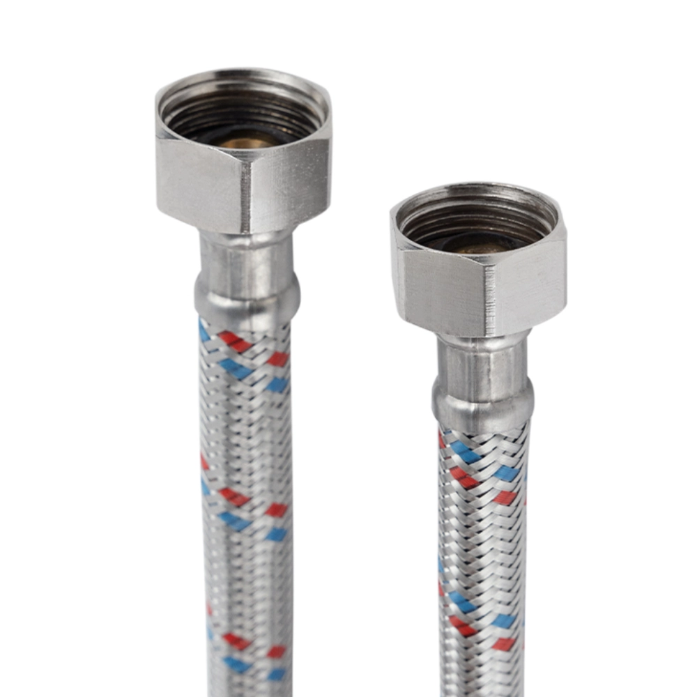 Manguera flexible para lavabo 40 centímetros 1:2 pulgada acero inoxidable 4140AI Dica Ferretería Onofre