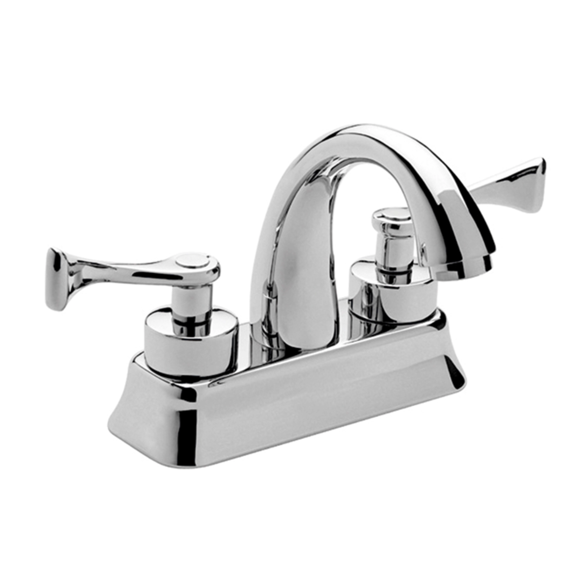 Mezcladora para lavabo 4 pulgadas con manerales de palanca y contra de rejilla – HM-17 Helvex