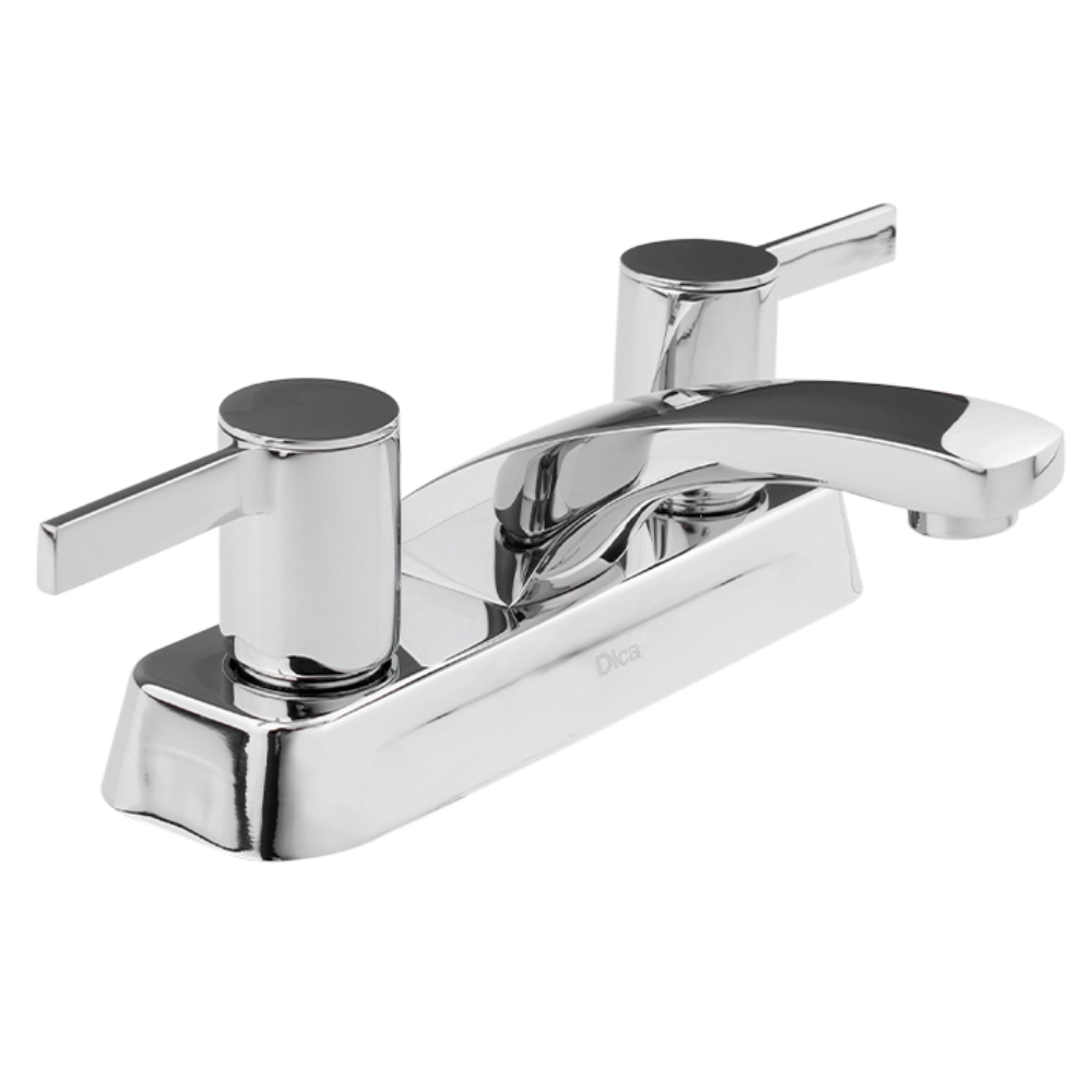 Mezcladora para lavabo 4 pulgadas dos manerales palanca cromo Dica 4057
