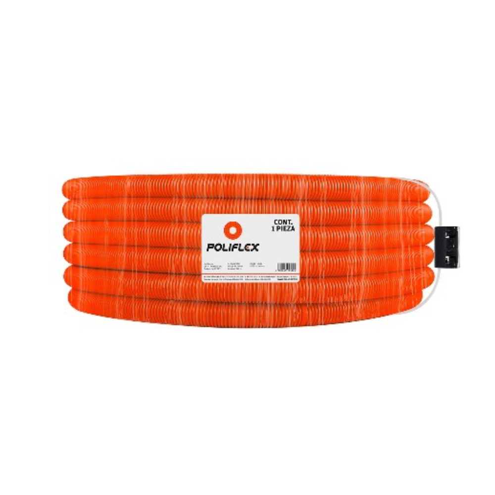 Poliflex naranja 1” sin guía rollo 50 m