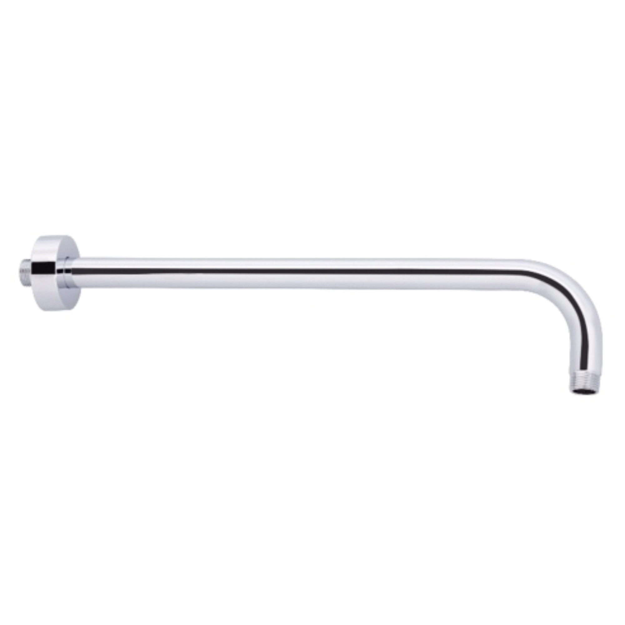 Brazo para regadera Dica de 40 cm cromado con chapetón para instalación en pared