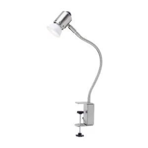 Lámpara de escritorio flexible satinada Tecnolite SS-050/S BELLA I LED GU10