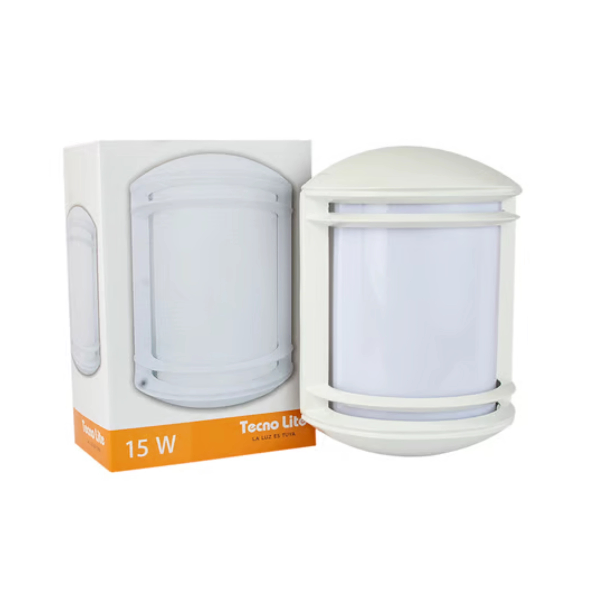 Luminario de muro sobreponer blanco 15 W URBINO – Tecnolite ferreteria onofre Luminario de muro blanco Tecnolite H-945/B URBINO para lámpara E27