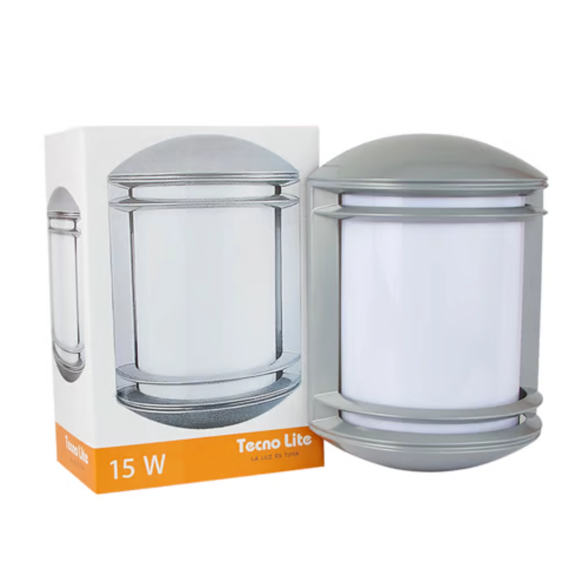 Luminario de muro sobreponer satinado 15 W URBINO – Tecnolite ferreteria onofre Luminario de muro satinado Tecnolite H-945/S URBINO para lámpara E27
