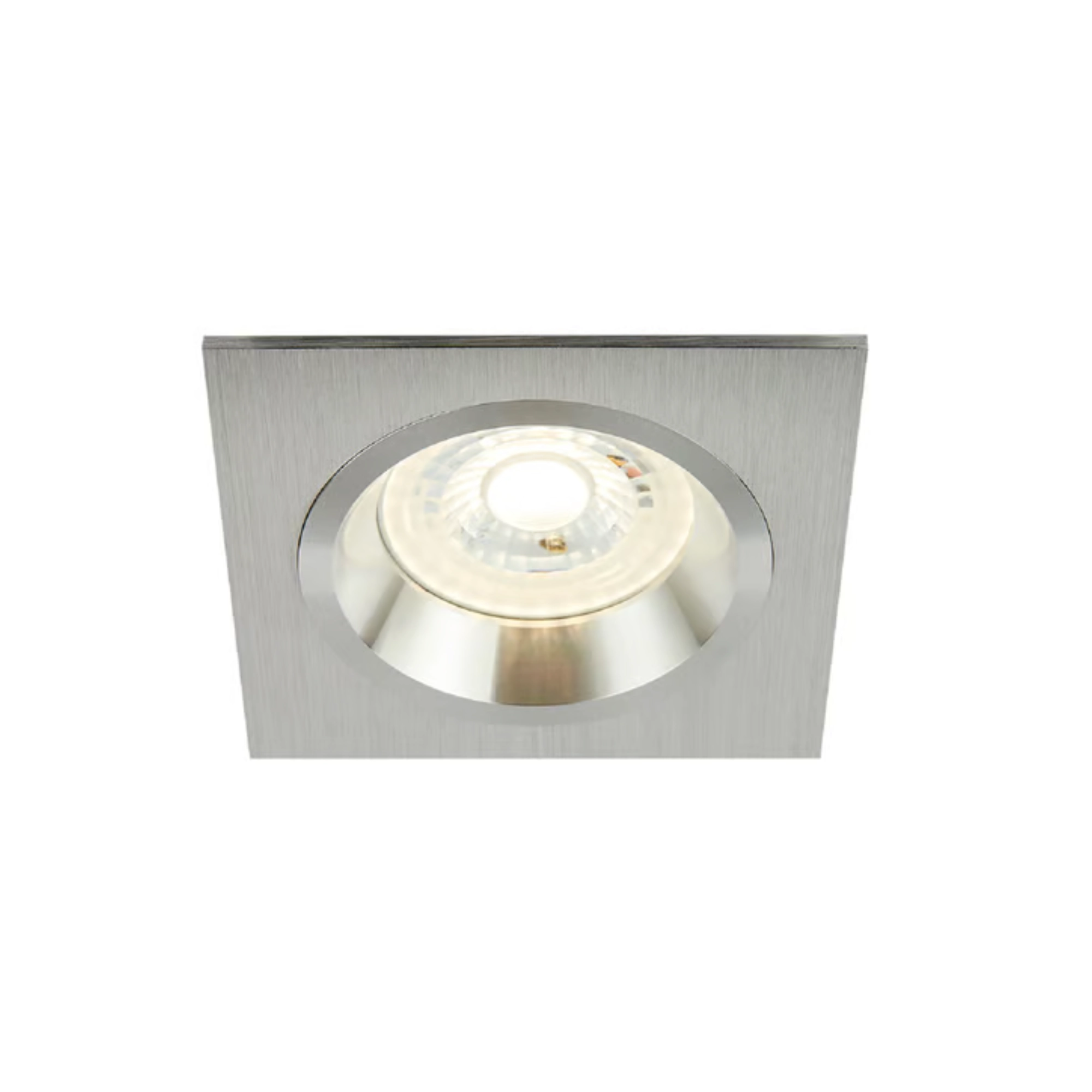 Luminario empotrado de techo para halógeno 50 W aluminio – Tecnolite onofre Luminario empotrado de techo aluminio Tecnolite YD-620/AL para lámpara GX5.3