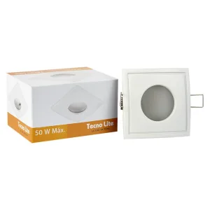Luminario empotrado redondo blanco Tecnolite YD-103/B para lámpara GX5.3