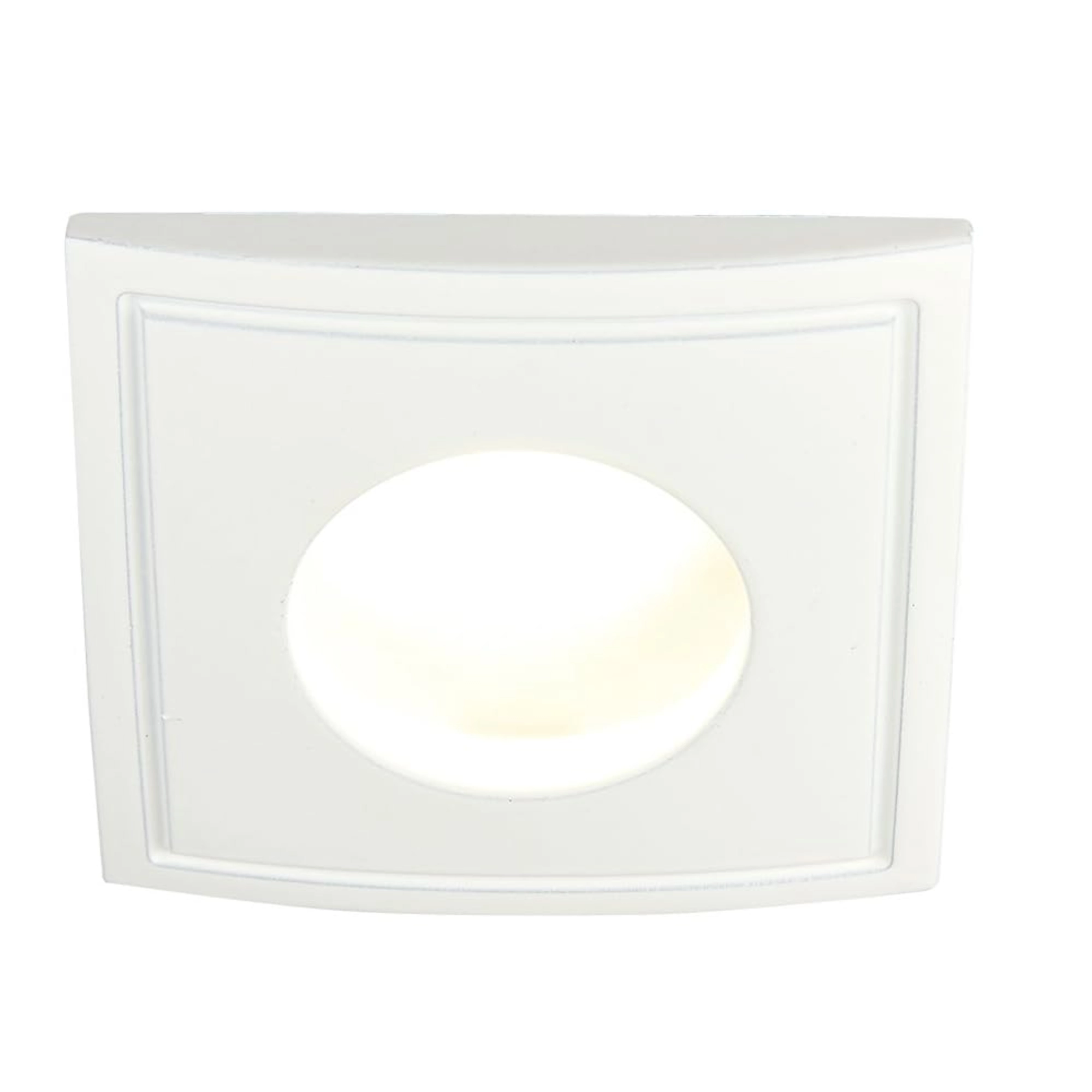 Luminario empotrado de techo para halógeno 50 W blanco – Tecnolite onofre ferreteria Luminario empotrado redondo blanco Tecnolite YD-103/B para lámpara GX5.3